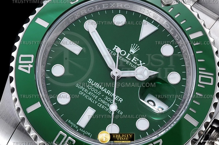 0720 ROLSUB0417B – Submariner 116610LV 904L SS SS Grn CLEAN V2 VS Stretchable 1048